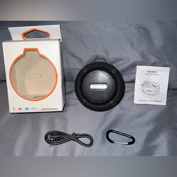 Wireless Speaker, Black, Great for Outdoor or Shower or Inside, Model:  C6 - Picture 8 of 12